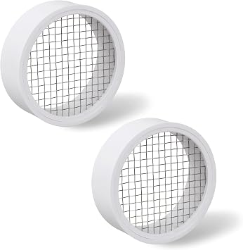PVC Termination Cap, Stainless Steel Mesh Screen Round Vent Cover 2 Pack