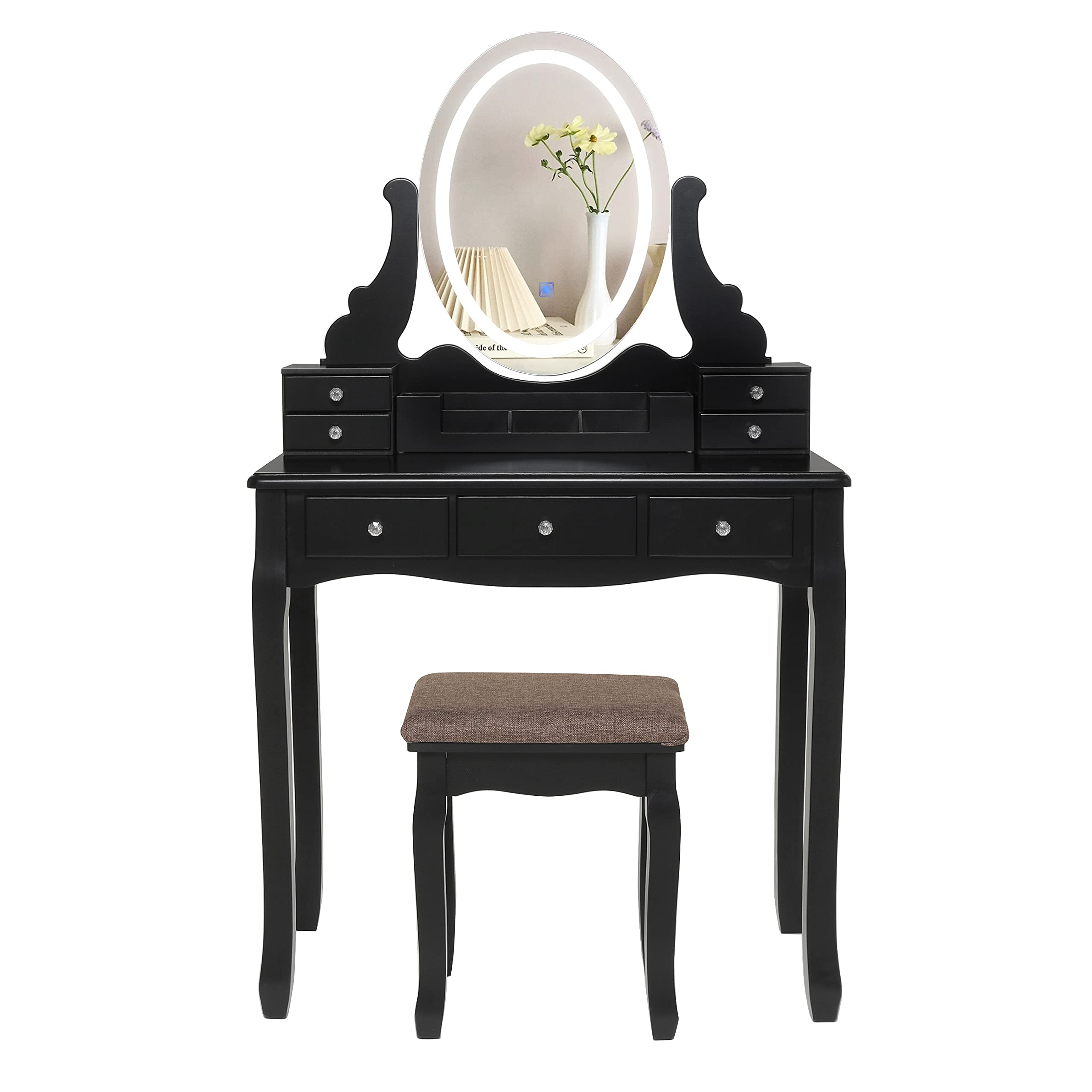 Buy Iwell Makeup Vanity with Lighted Mirror, Vanity Table Dressing