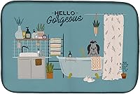 Vista 45 de Caroline's Treasures CK7824DDM - Tapete absorbente para secado de platos con diseño de bulldog inglés, rojo y blanco, para encimera de cocina, 14 x