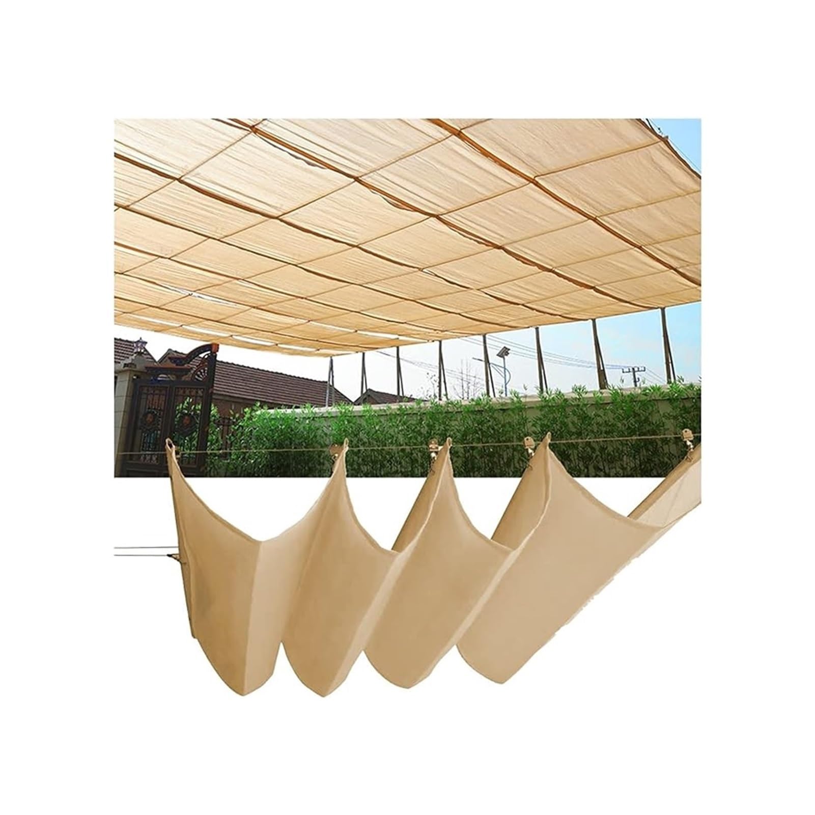 Auvent de pergola rétractable voile d'ombrage extérieur abri de jardin