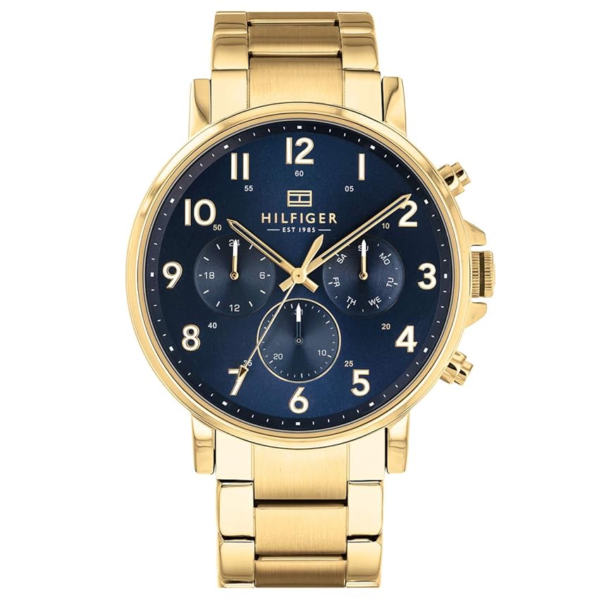 Immagine del prodotto Tommy Hilfiger Orologio Analogico Multifunzione al Quarzo da Uomo con Cinturino in Acciaio Inossidabile Dorato - 1710384