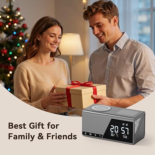 Miniatura 7 de TobenONE Estación de carga inalámbrica 6 en 1 para dispositivos Apple, luz nocturna, mesita de noche, cargador magnético MagSafe, carga rápida para