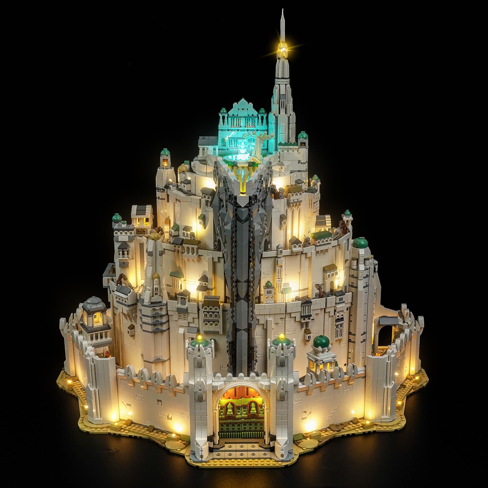 Zestaw świateł LED kompatybilny z Lego 11377 Minas Tirith (nie jest to model), zestaw oświetlenia dekoracyjnego kompatybilny z Lego Minas Tirith 11377