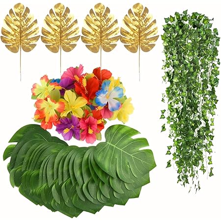 Perzodo 54 Pcs 4 Sortes De Feuilles De Palmier Tropical Artificiel Faux Or Monstera Feuille Verte Hibiscus Fleurs Lierre Feuille Plantes Pour Mariage Evenement Decor Amazon Fr Cuisine Maison Perzodo 54 Pcs 4 Sortes De Feuilles De Palmier Tropical Artificiel Faux Or Monstera Feuille Verte Hibiscus Fleurs Lierre Feuille Plantes Pour Mariage Evenement Decor Amazon Fr Cuisine Maison