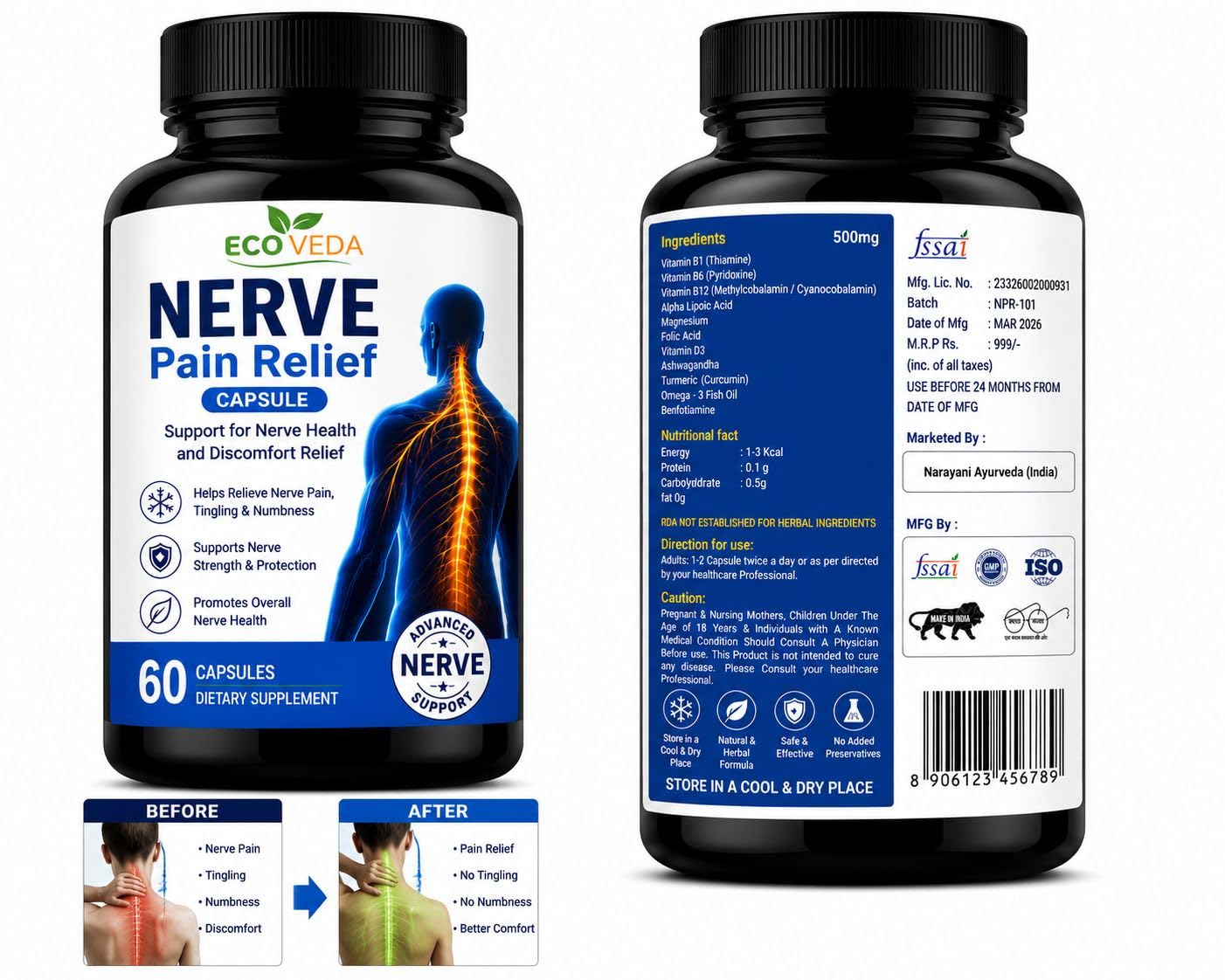 l carnitine for nerve damage Pain Relief Supplement Nerve Blocks | L-Carnitine, Active Alpha Lipoic Acid 200mg | Helps in Sciatica Pain & Tingling Sensation The neural stem cell/carnitine shade 07 BPC-157 Therapy Program:BPC Capsules Therapy