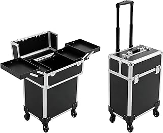 Estuche de tren rodante de maquillaje, carrit...