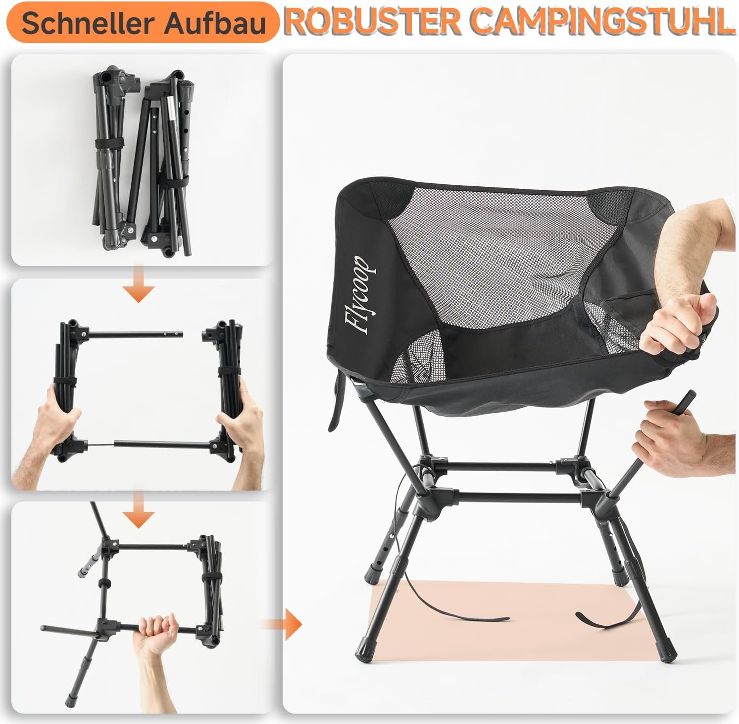 Camping szék részletei és konstrukció