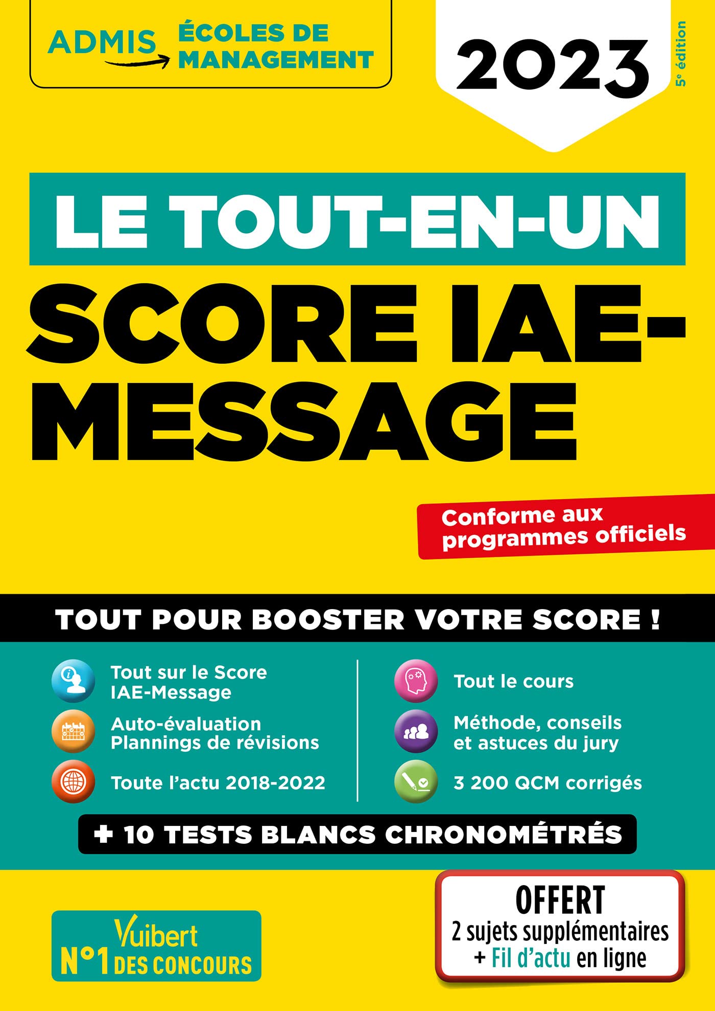 Le tout-en-un Score IAE-MESSAGE - 13 tests blancs - Fil d'actu offert: Sélection 2023