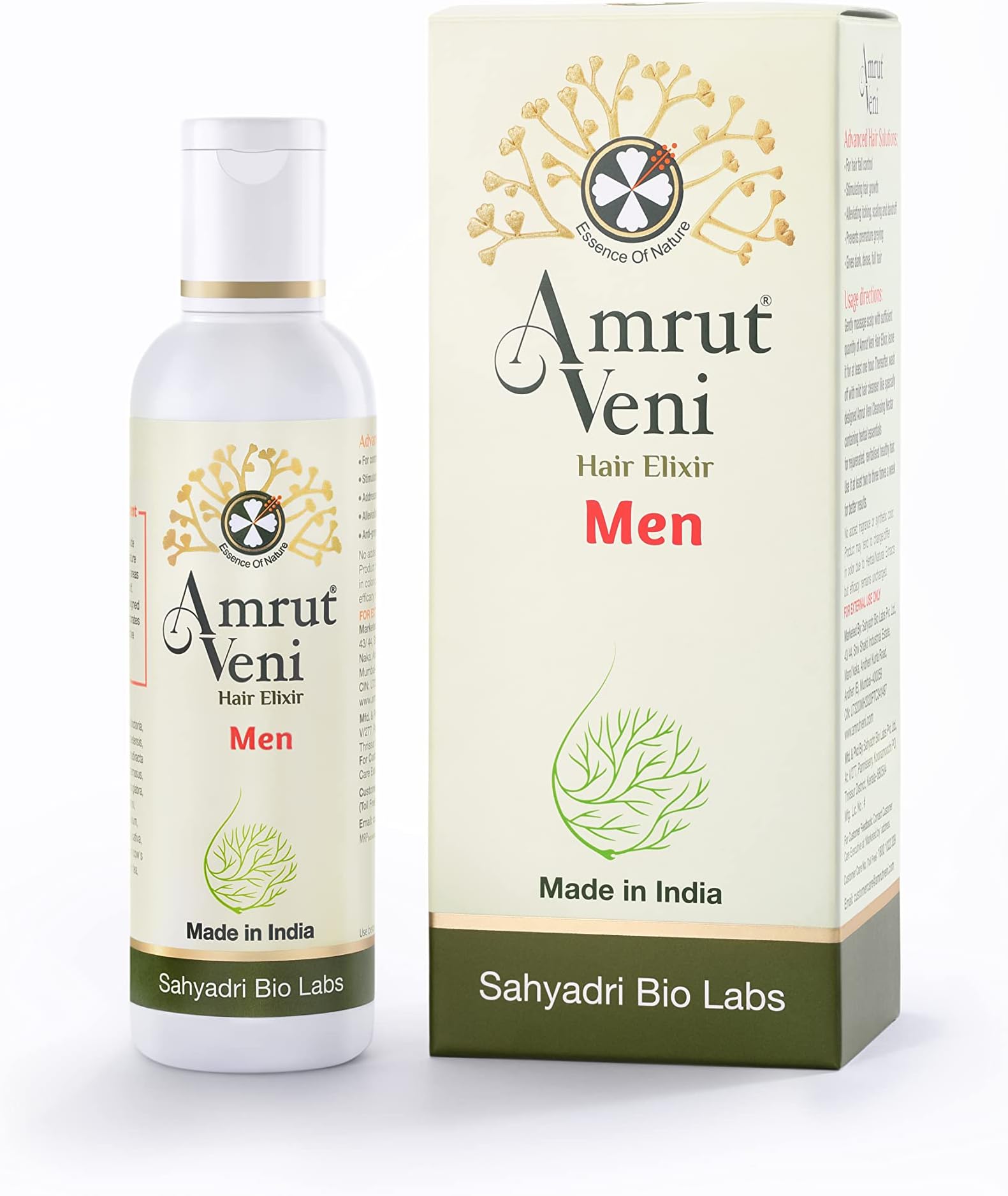 Amrutveni Hair Oil for Men – Herbal Elixir with 40+ Actives, Reduces Scalp Dryness & Dandruff, Extends Hair Growth Cycle & Controls Hair Fall, Non-Sticky Formula for Lush & Beautiful Hair, 50ML