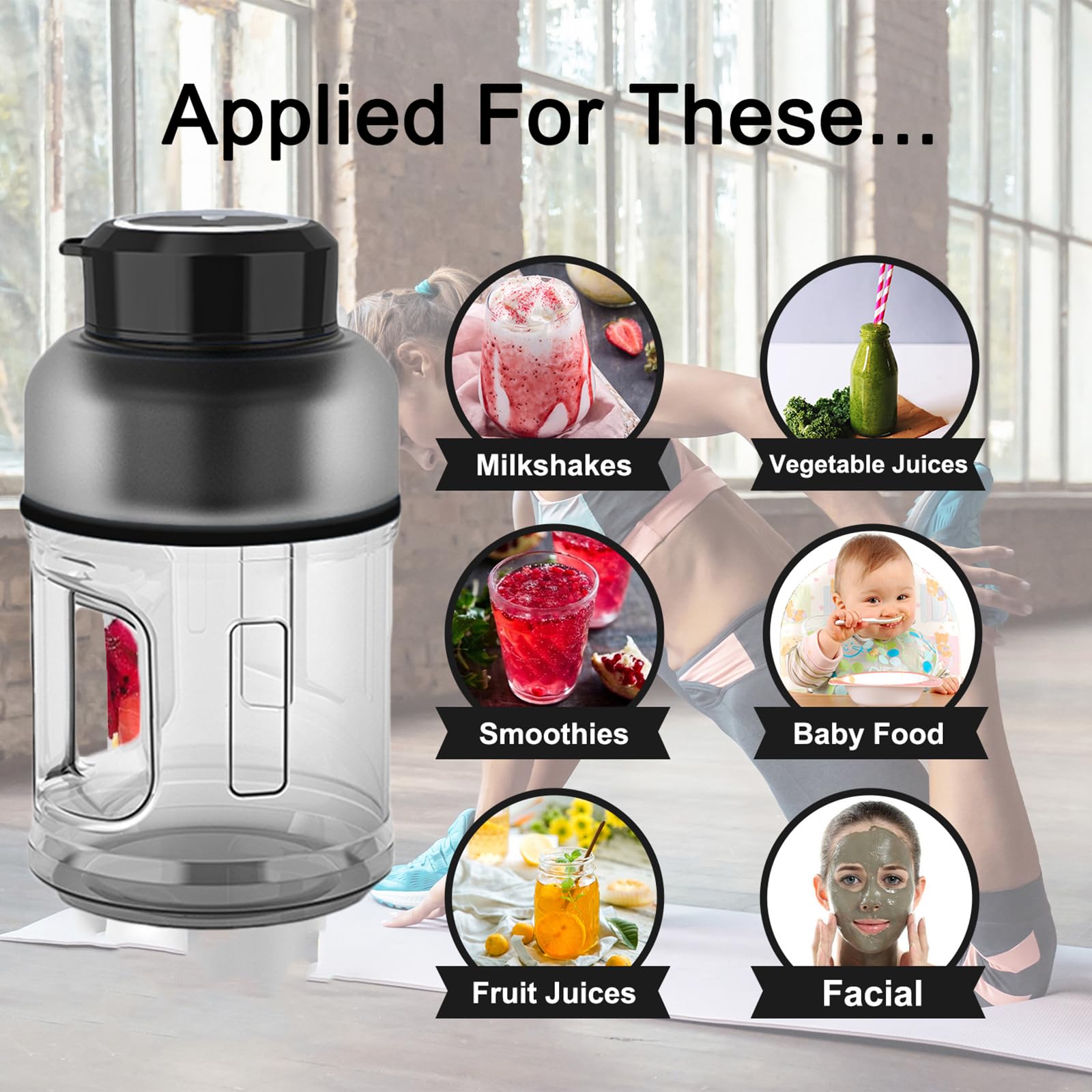 Przenośny Kubek Na Sokowirówkę, Osobisty Blender Do Soków O Pojemności 1500 Ml Ze Słomką I 8 Ostrzami Z 304 Ostrzami Ze Stali Nierdzewnej, Akumulatory 18000 Obr./min I 2000 MAh*2, Do Na Imprezie