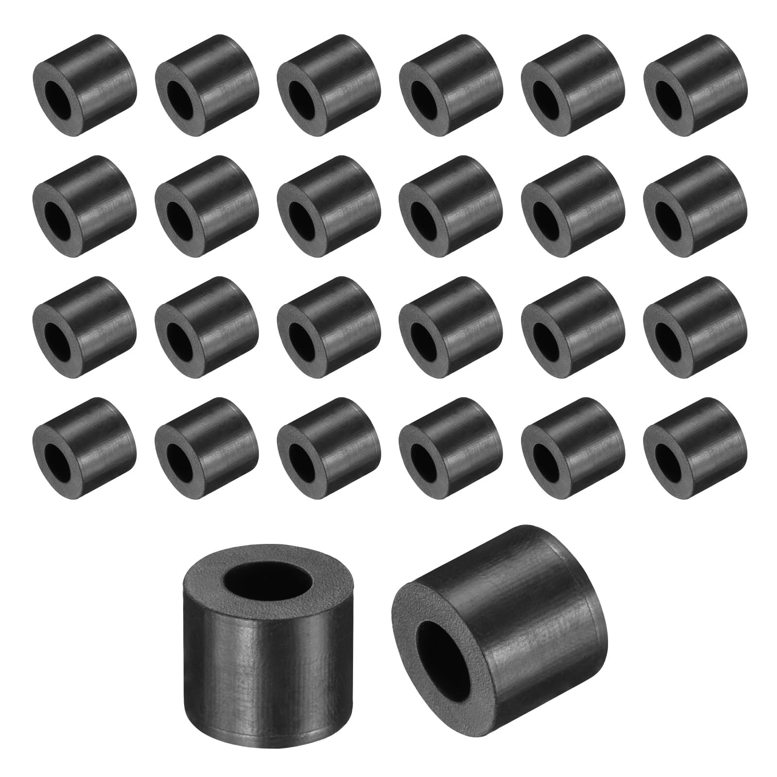 sourcing map 36 Pcs Rubber Spacers 12mm OD x 6mm ID x 10mm Height Round Anti Vibration Spacer Rubber Bushing Grommets โ image 1