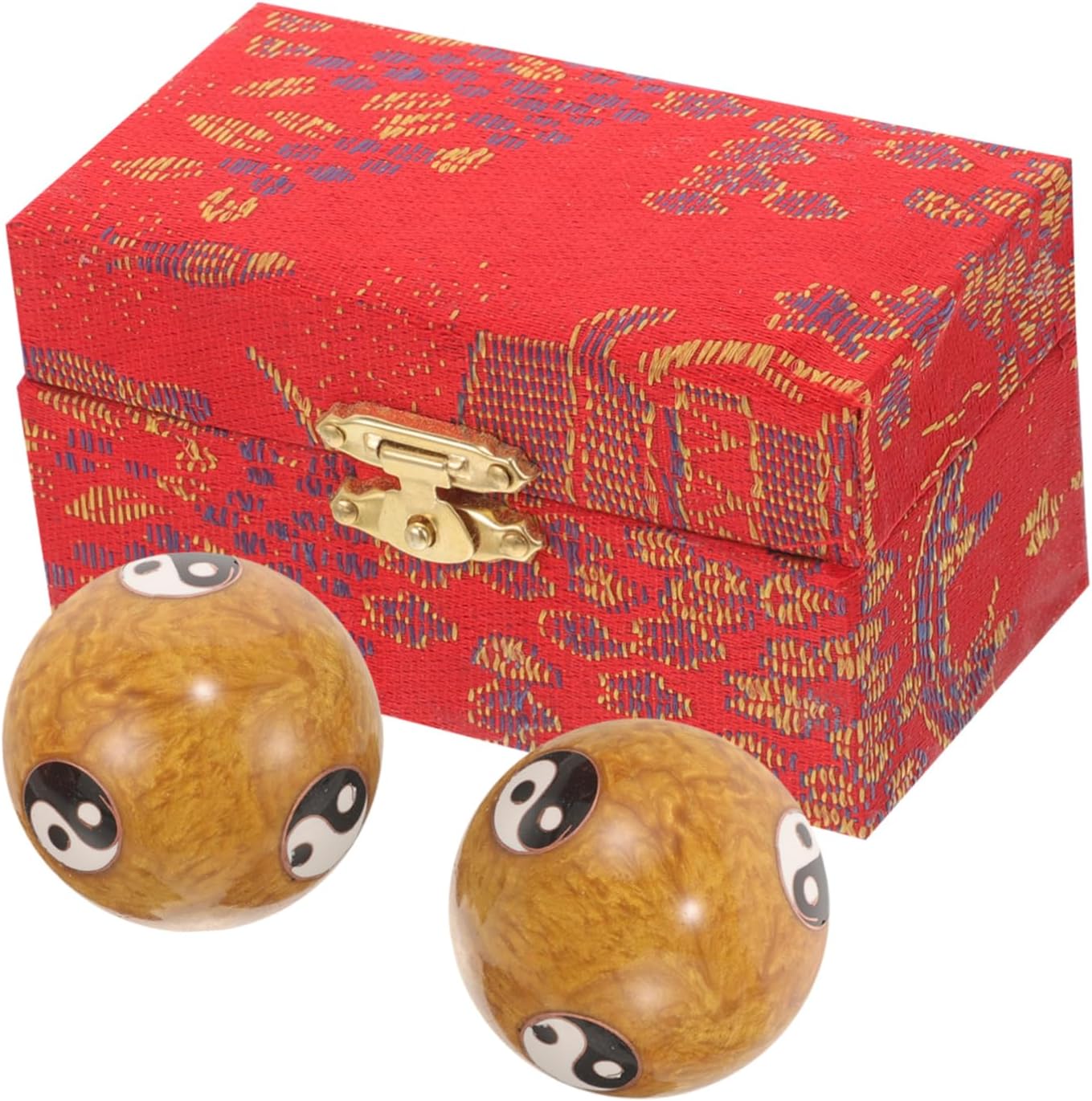 2Pcs Hand Exercise Balls Durable Metal Handballs for Massaging Relief for Therapy Fitness Hand Accessory for Adult Wellness