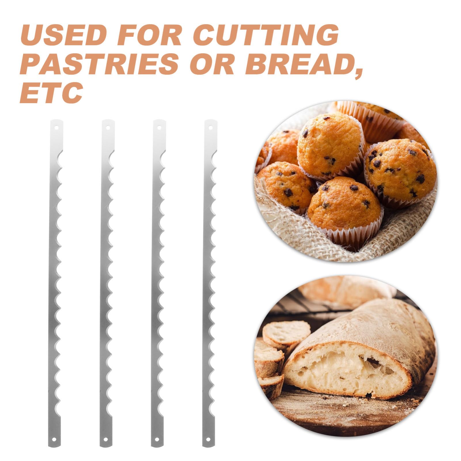Artibetter 20pièces Lames De Slicer De à Dents Pour Machine à Accessoires De Coupe De Remplacement Outils De Découpe Gâteau
