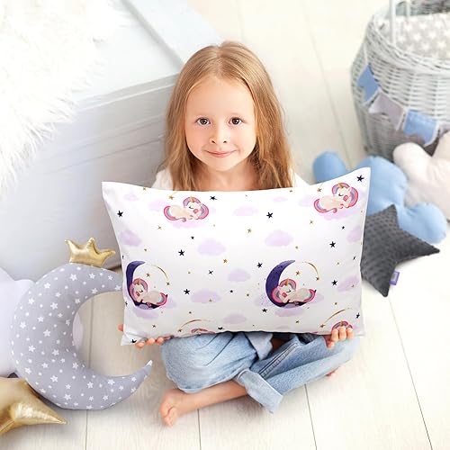 Miniatura 104 de Fundas de almohada para niños pequeños, paquete de 2 fundas de almohada para almohadas de 13 x 18 pulgadas o 12 x 16 pulgadas para ropa de cama