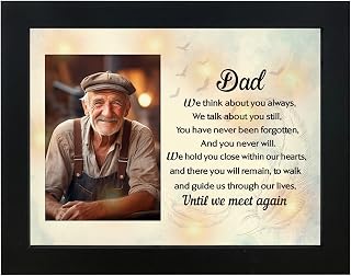 Dad Memorial Shadow Box, Fathers Day in Heaven, Loss of Father Sympathy Gift Dad Memorial Picture Frame 3.5x5