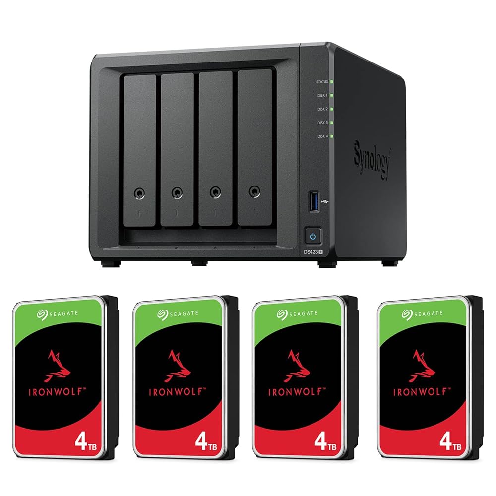 Synology DS423+ NAS 4ベイ + HDD Amazon.co.jp: 【NAS HDDセット】Synology DS423+ & Seagate HDD