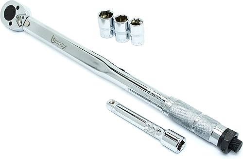 Llave dinamométrica de 1/2 pulgada con llave de bloqueo de 18 pulgadas de longitud con barra de extensión de 1/2 pulgada de longitud de 4.921 in y