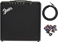 Vista 10 de Fender Mustang LT25 - Amplificador combinado de guitarra con cable y paquete exclusivo de púas de 12 piezas de Austin Bazaar