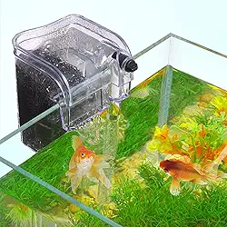 HIERYAN Filtro de aquário para aquário, filtro externo para aquário, filtro de tanque de peixes externo, pequeno filtro submersível para aquário de 3 a 12 galões