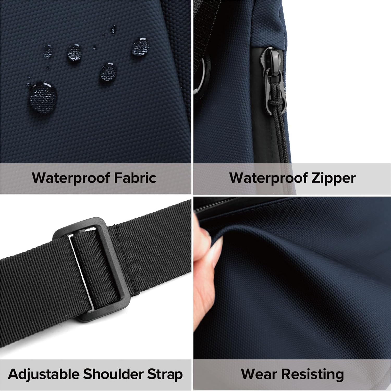 Small Sling Crossbody Bag Men Women, Lightweight Anti-theft One Strap Casual Chest Bag Slim Backpack for Outdoor Walking Trip Hiking Biking Blue - Image 7