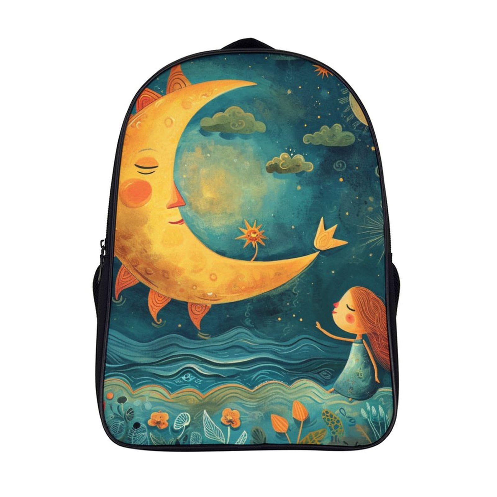 Mochila para niños espaciosa con estampado Night Sky reflectante 7