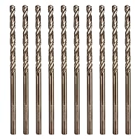 Vista 10 de COMOWARE Juego de brocas de 1/4 de pulgada, brocas M35 cobalto HSS, longitud de trabajo, vástago recto, juego de brocas de metal giratorio