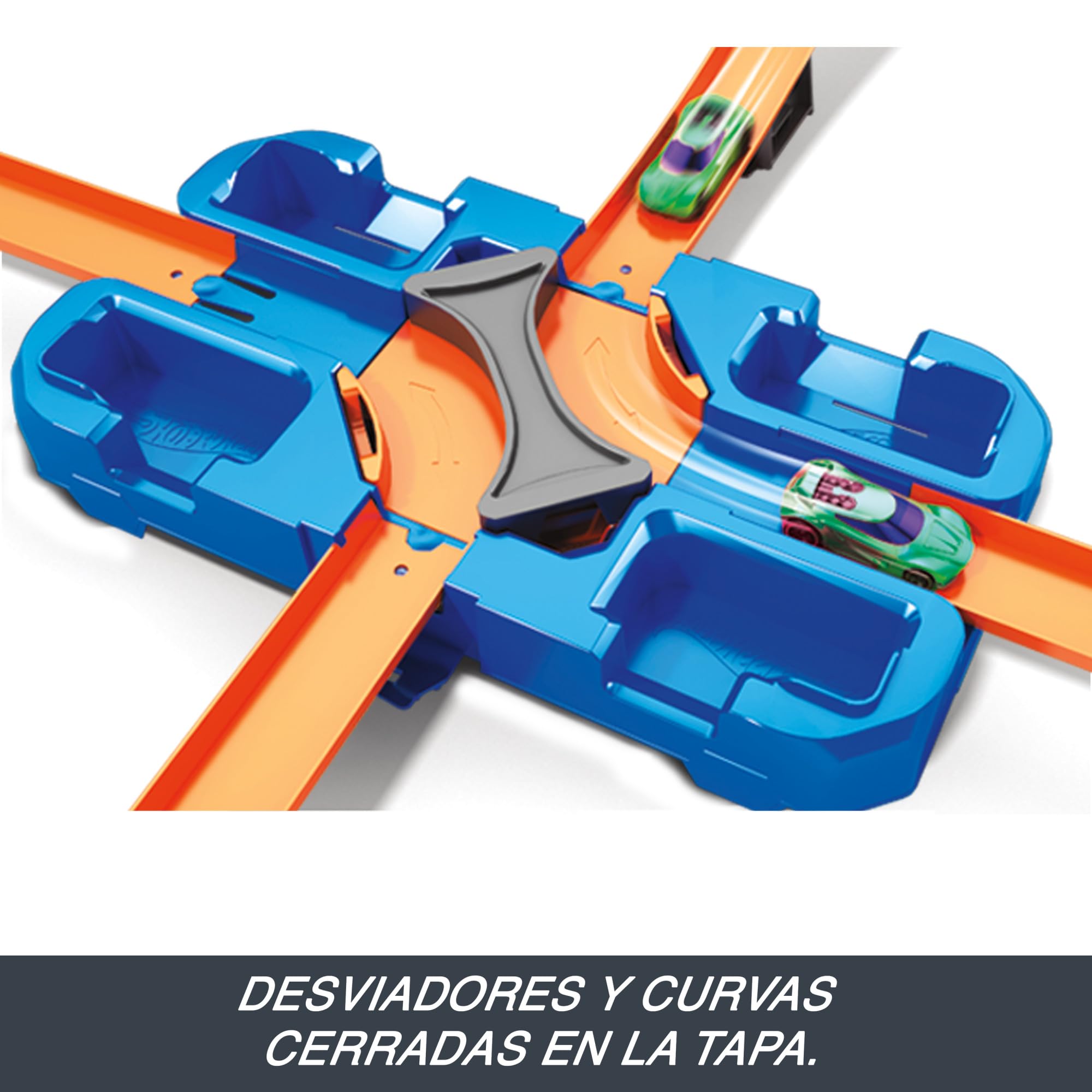 Hot Wheels Track Buider Caja de Acrobacias Deluxe, Accesorios para Pistas de Coches de Juguete (Mattel GGP93)