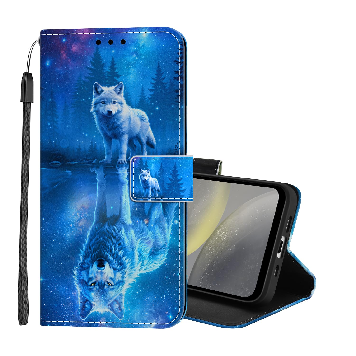 Etui portfelowe na telefon Samsung Galaxy A52 5G / A52 4G / A52s 5G, skórzane etui na telefon z klapką, etui ochronne z uchwytem na karty, magnetyczne zamknięcie, podpórka, odporne na wstrząsy