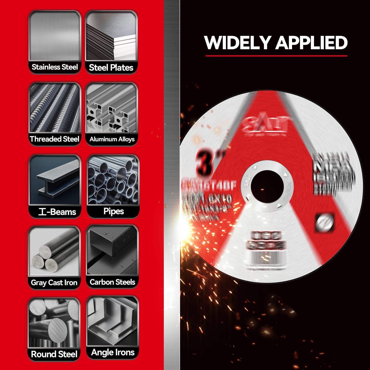 SALI Cut-Off Wheels - 50 Pack for Metal & Stainless Steel -5