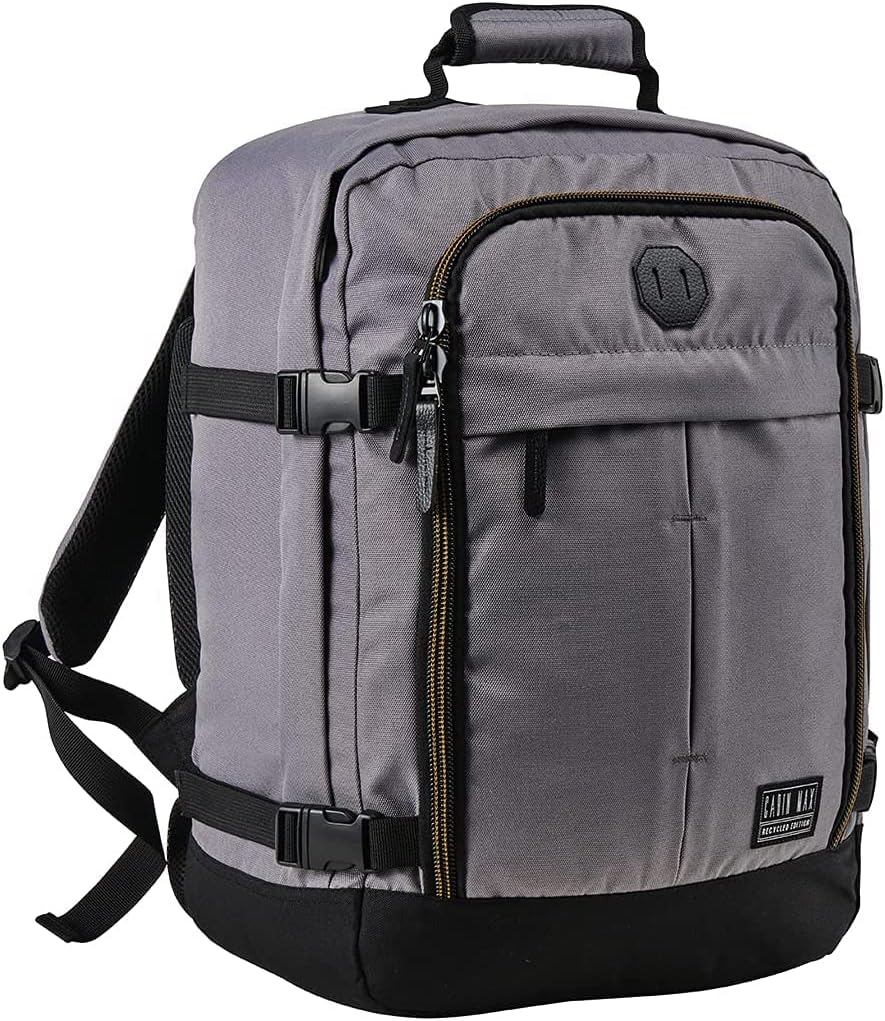 Cabin MaxMetz 30L Carry On Travel Backpack 18x14x8 cm Suitable for Easyjet underseat Allowance, Rpet Apache Grey, 45 x 36 x 25 cm