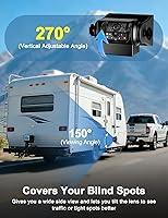 Vista 4 de EWAY Strong Magnetic Wireless Backup Camera for iPhone Android, WiFi Hitch Camera Rechargeable Battery for Hitch Gooseneck Travel Boat Horse Trailer
