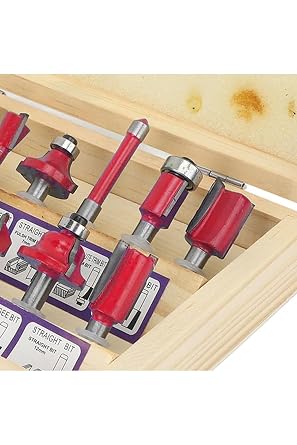 12 Parça Freze Uç Takımı Ahşap Oyma Ağaç Delme Özel Ahşap Çantalı Set 6 mm