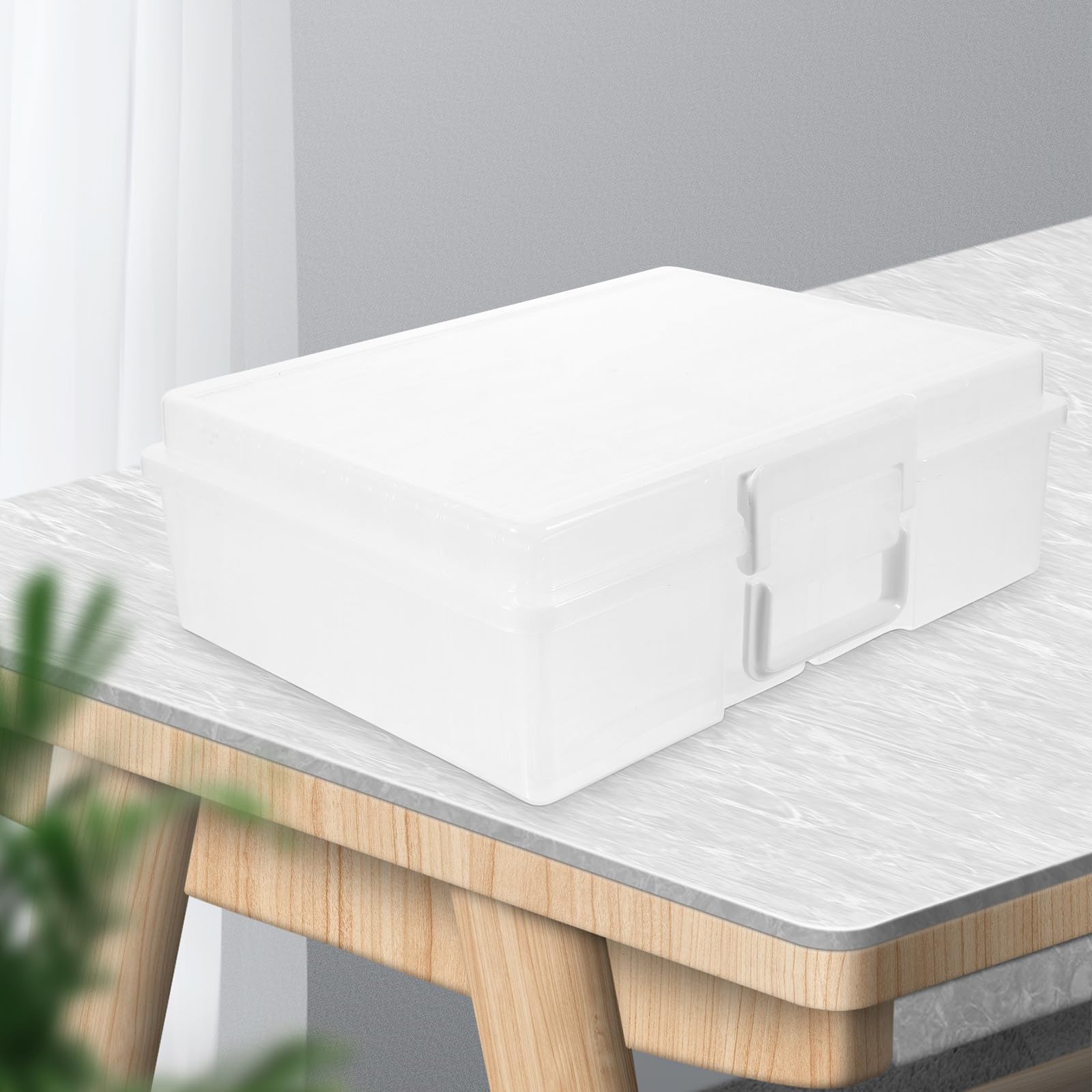 Caja de Almacenamiento para Fotos 4x6 Pulgadas Pp Tapa, Gran Capacidad