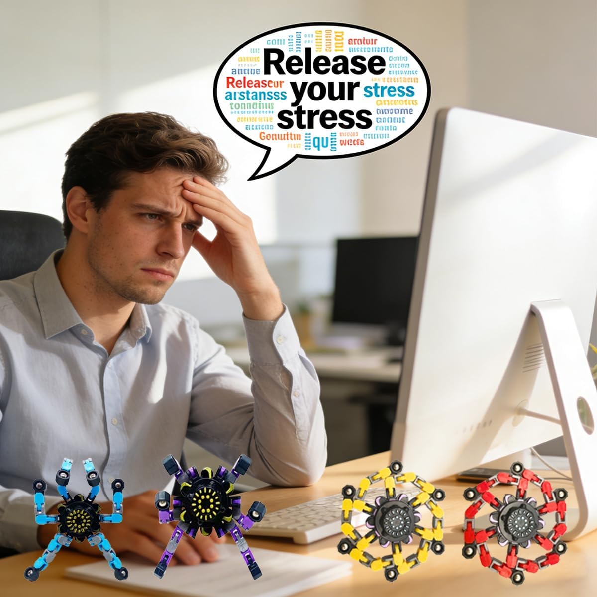 16 Pcs Transformable Fidget Toys with Gifts Box Sensory Stress Relief Toys Deformable Chain DIY Robot Toys for Kids Adults Easter Basket Stuffers Party Favors Halloween Birthday Classroom Prize Gifts