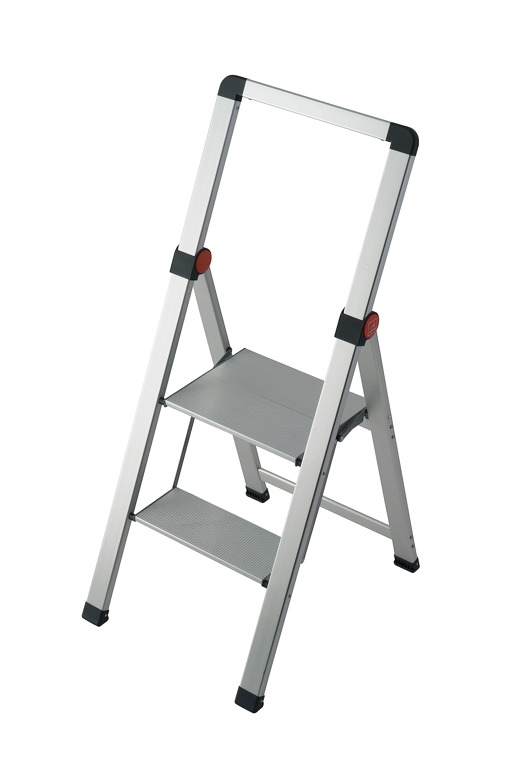 GIERRE Sgabello con parapetto alto in alluminio SLIMSTEP 2 gradini