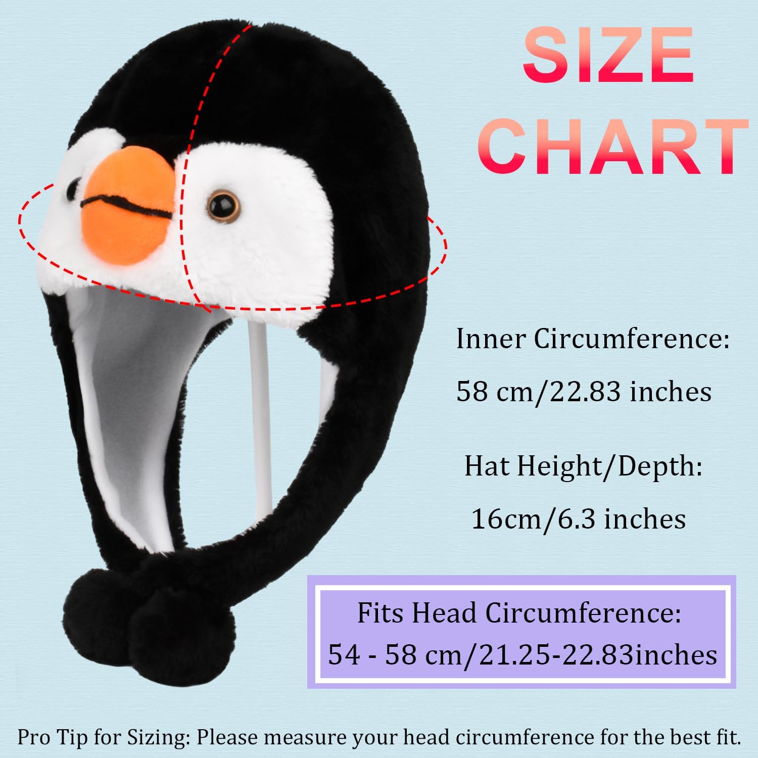 Animal Plush Hats for Women Men Halloween Party Costume Winter Soft Warm Funny Beanies for Teen Adult - Image 2