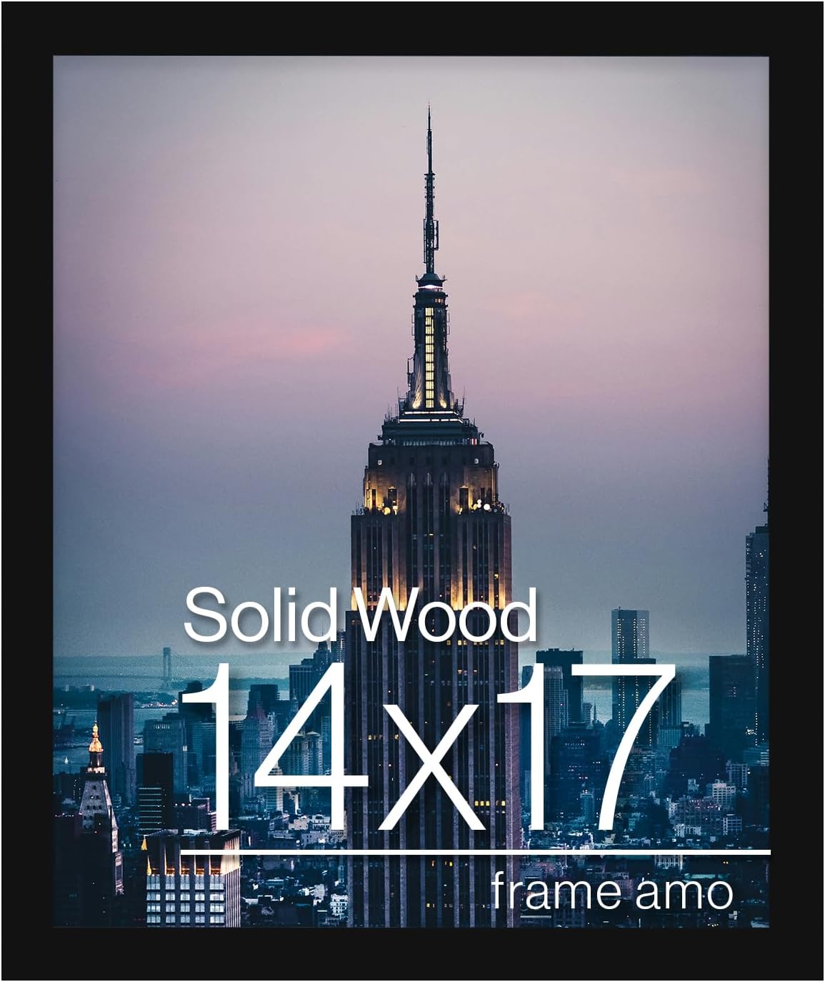 Frame Amo Black 14x17 Frame with 1in border