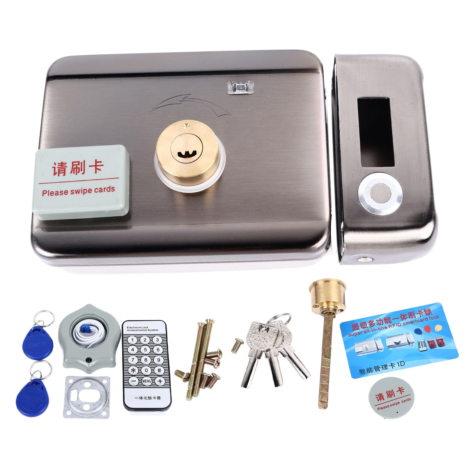 Serratura Elettrica Elettronica per Porta Esterna, Magnetico e Infrarossi, Installazione Senza Fili, 88mm, Smart e Silenziosa - Sicurezza Elevata per Casa e Ufficio