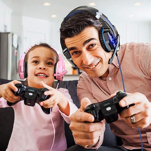 Miniatura 8 de BENGOO G9000 Stereo Gaming Headset for PS4 PC Xbox One PS5 Controller Noise Cancelling Over Ear Headphones with Mic LED Light Bass Surround Soft