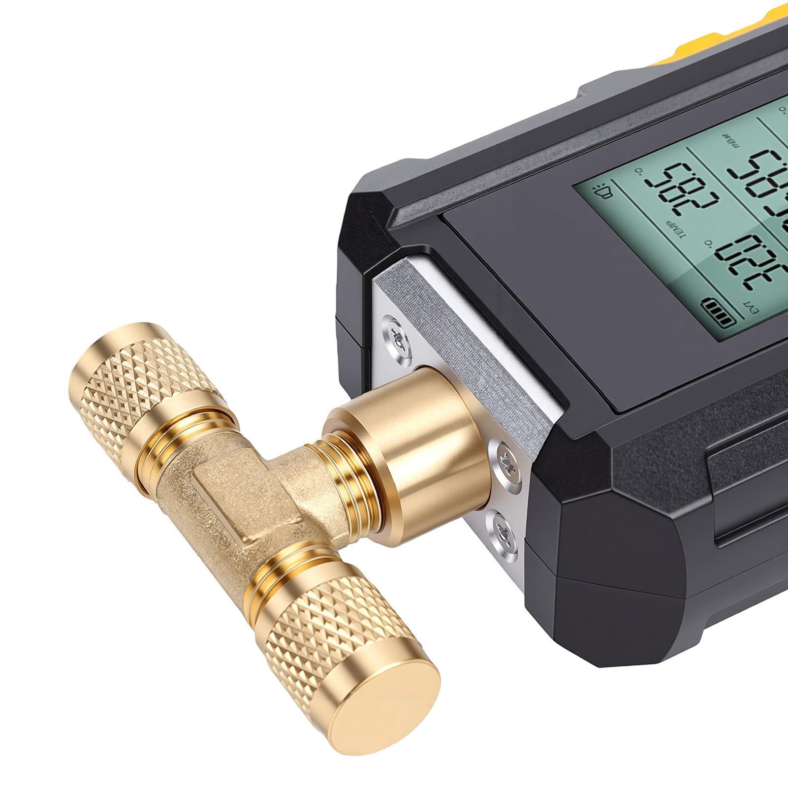 Medidor de Vacío Digital ABS HVAC Medidor de Vacío con Calibración Automática 6 Unidades Precisión ±1% FS Detección de Fugas de Evacuación Inteligente para Técnicos de HVAC