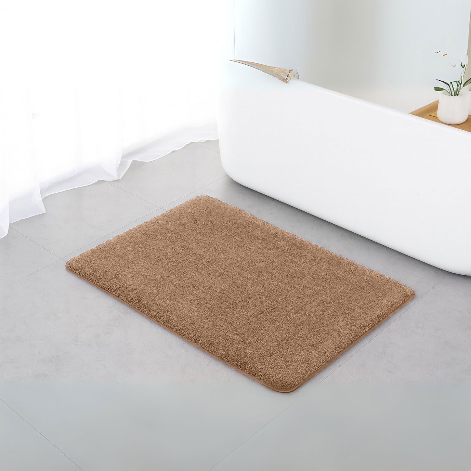 Microfiber Bathroom Mat Anti Skid-Highly Absorbent Super Sof…