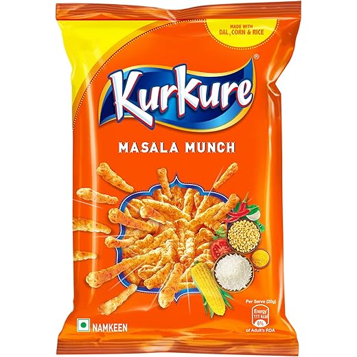Kurkure Namkeen - Masala Munch, 75g/78g/82g/90g (Weight May Vary)