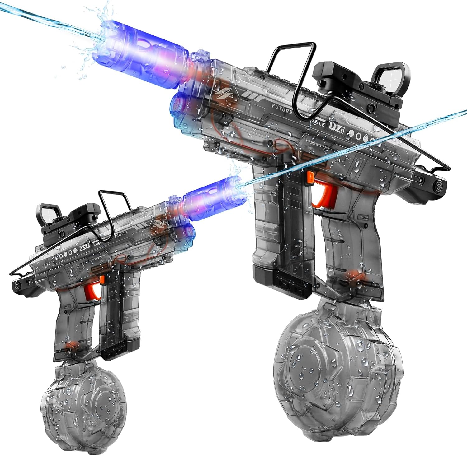 2025 Upgraded 2 Pack Electric Water Gun for Adults - 800ml Large Capacity, 40 FT Long Range, Automatic Water Suction, 40 Mins Continuous Shooting, Perfect for Outdoor Battles, Parties & Summer Fun