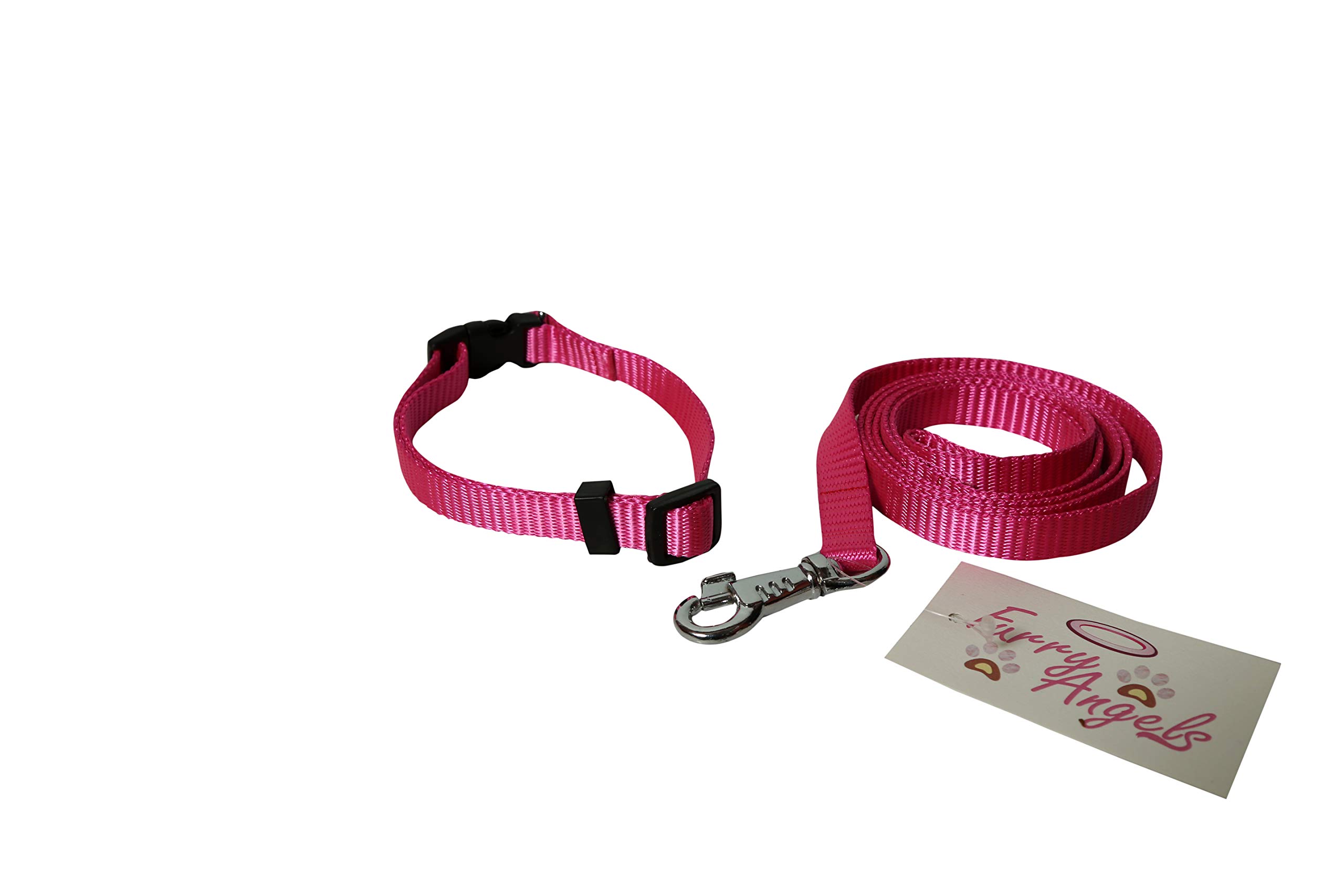 Furry Angels Polyester Adjustable Collar and Leash Set for Dogs/Cats (Medium Width -18 MM,Color - Pink) (B08P9VKRCD) Amazon Price History, Amazon Price Tracker