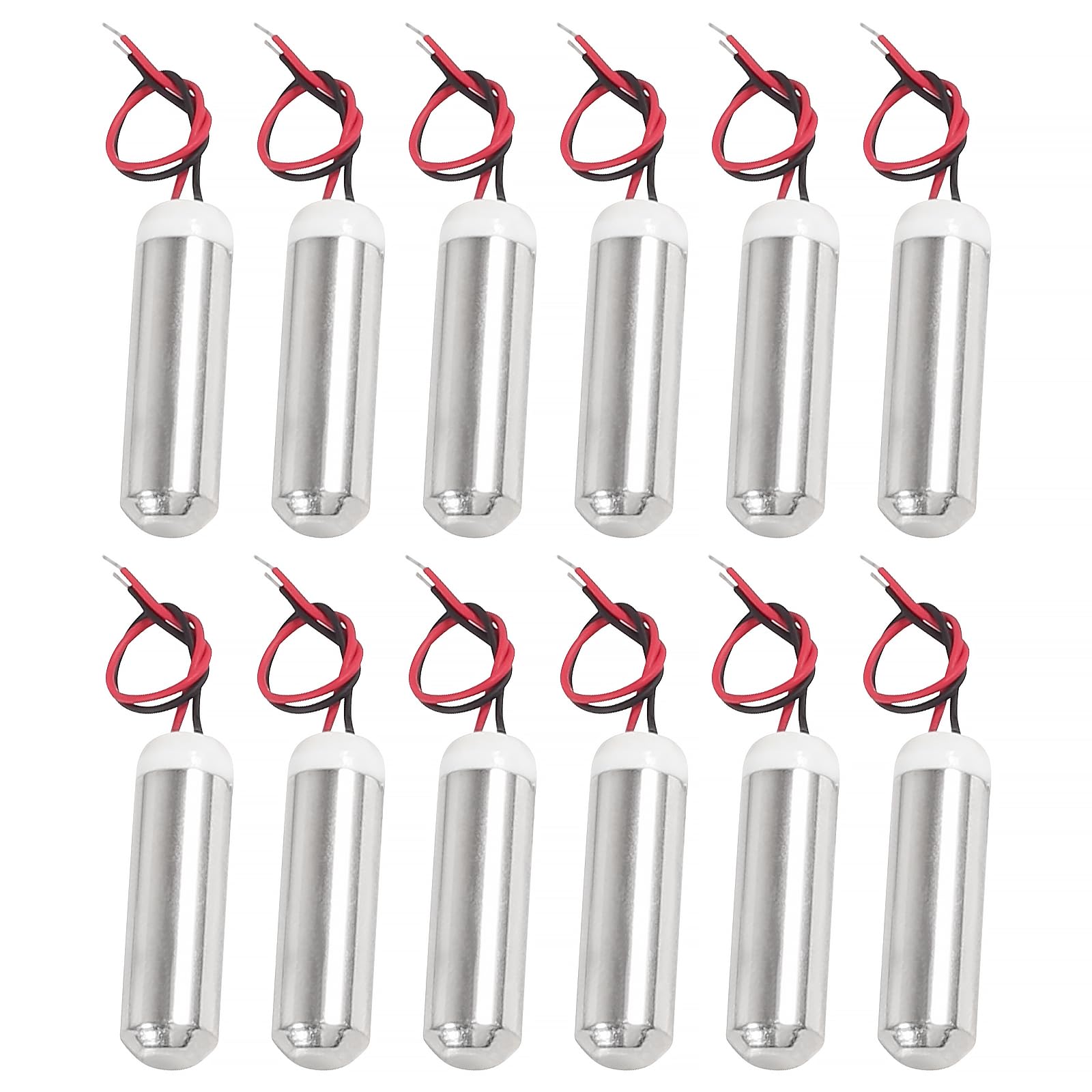 XIITIA 12pcs 725/7x25mm DC Coreless Motor Built-in Vibration Waterproof 1.5-3v 8000-16000RPM Motor for Model Aircraft/UAV/Quadcopter/Toy Aircraft, etc