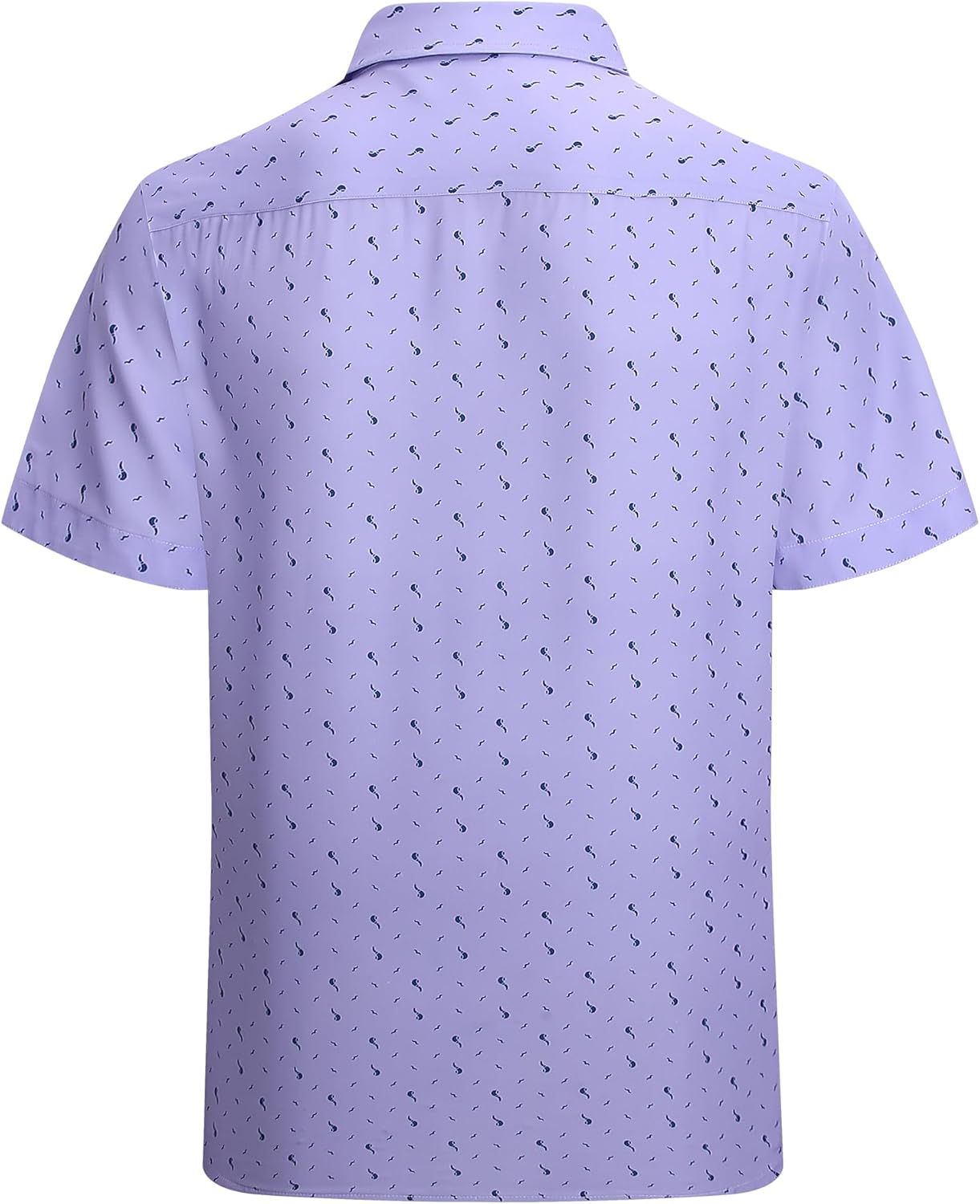 Alex Vando Mens Printed Dress Shirts Short Sleeve Easy Care Regular Fit Button Down Shirt - Image 2