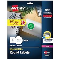 Algopix Similar Product 8 - Avery High Visibility Printable Round