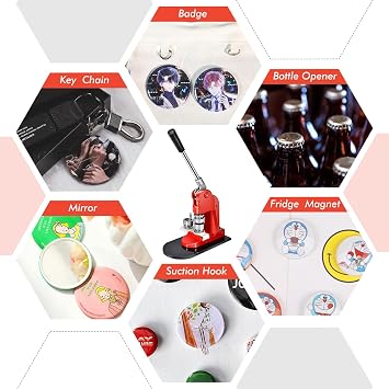 Button Maker Machine, 25mm 0.98in Badges Punch Press Machine