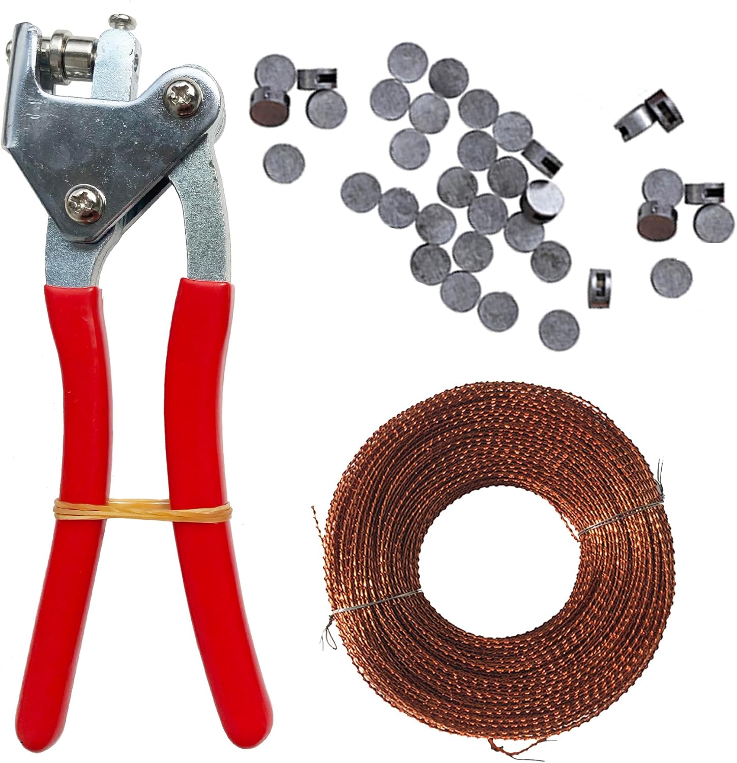 METER SEAL SETS PLIER LEADSEALING SECURITY LOCK FAKE IRON WIRE (1PLIER,100M COPPER WIRES,100PCS LEADS)