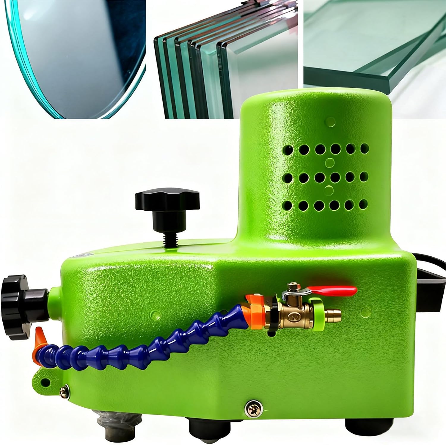 800W Electric Glass Edger, Straight, Round, Beveled Edge Grinder, Grinding Speed: 1-3 m/min, Glass Marble Ceramic Polishing Machine